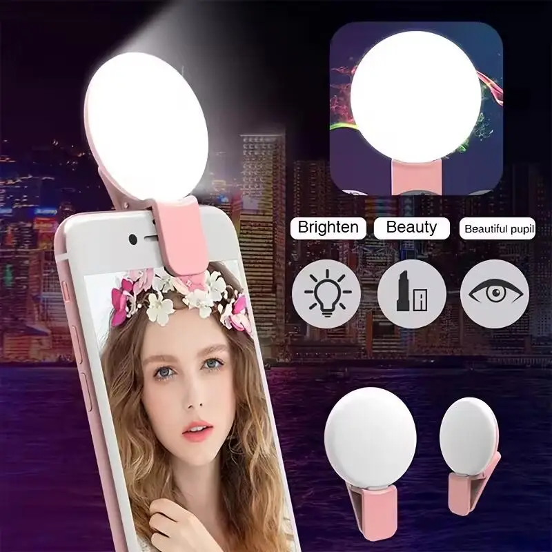 휴대용 미니 셀카 링 라이트, LED 램프, USB 충 - Photography Lighting Game 리뷰 및 가격